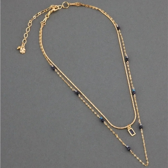 Lucky Brand Gold Layer Necklace with Blue Stone Accents 💙​​​​ - Picture 1 of 1